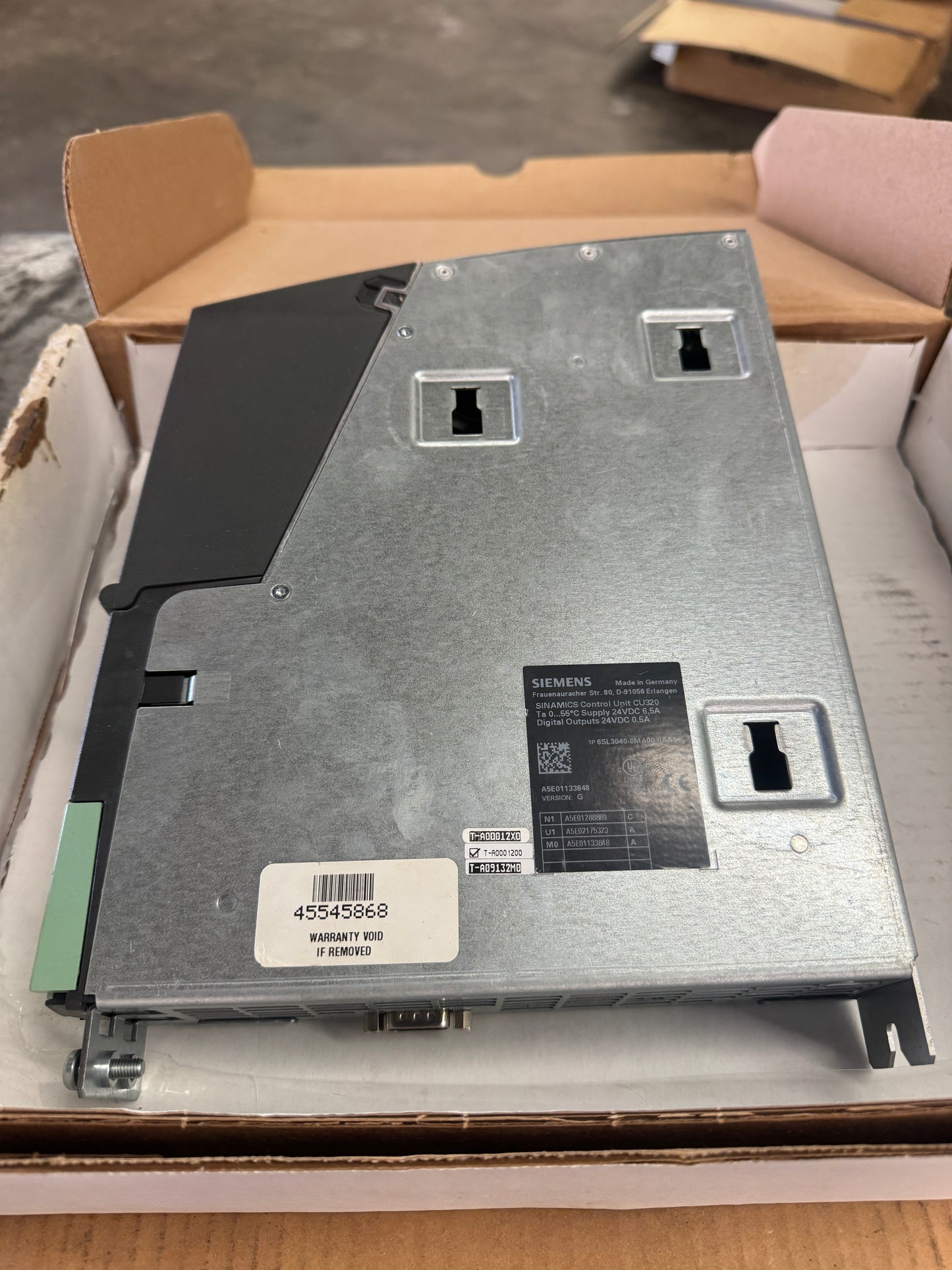 Siemens 6SL3040-0MA00-0AA1 SINAMICS Control Unit CU320 24VDC Untested Surplus