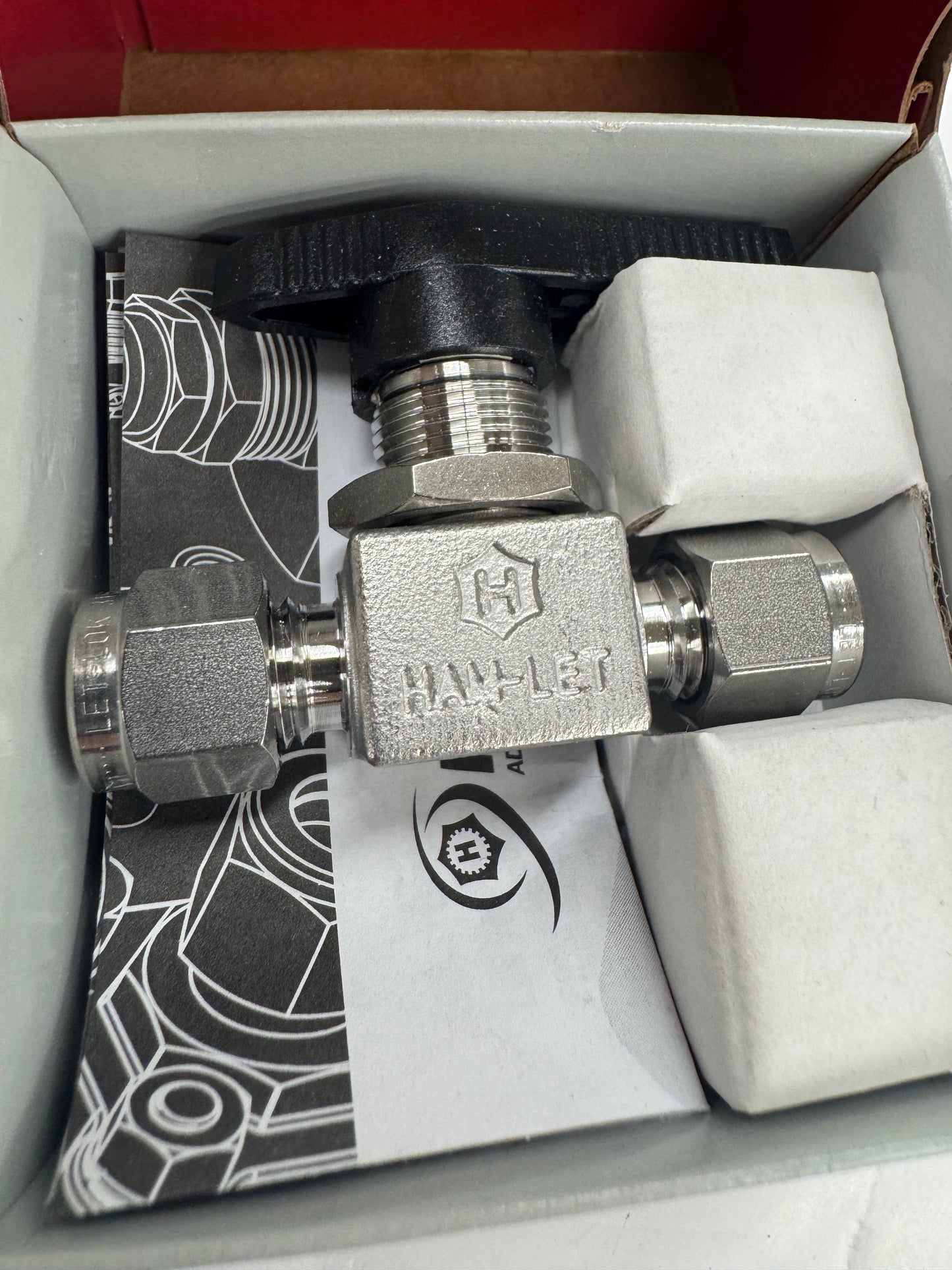 Ham-Let Ball Valve H-8005-SS-L 1/4 In. Let-Lok Tube Fitting 3,000 PSI