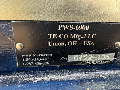 TE-CO Mfg Machine Vise PWS-6900 | 6 In. Jaw Width, 9 In. Jaw Opening m00845