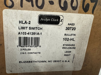 Joslyn Clark Limit Switch HLA-2 / A102-41251A-1 600V
