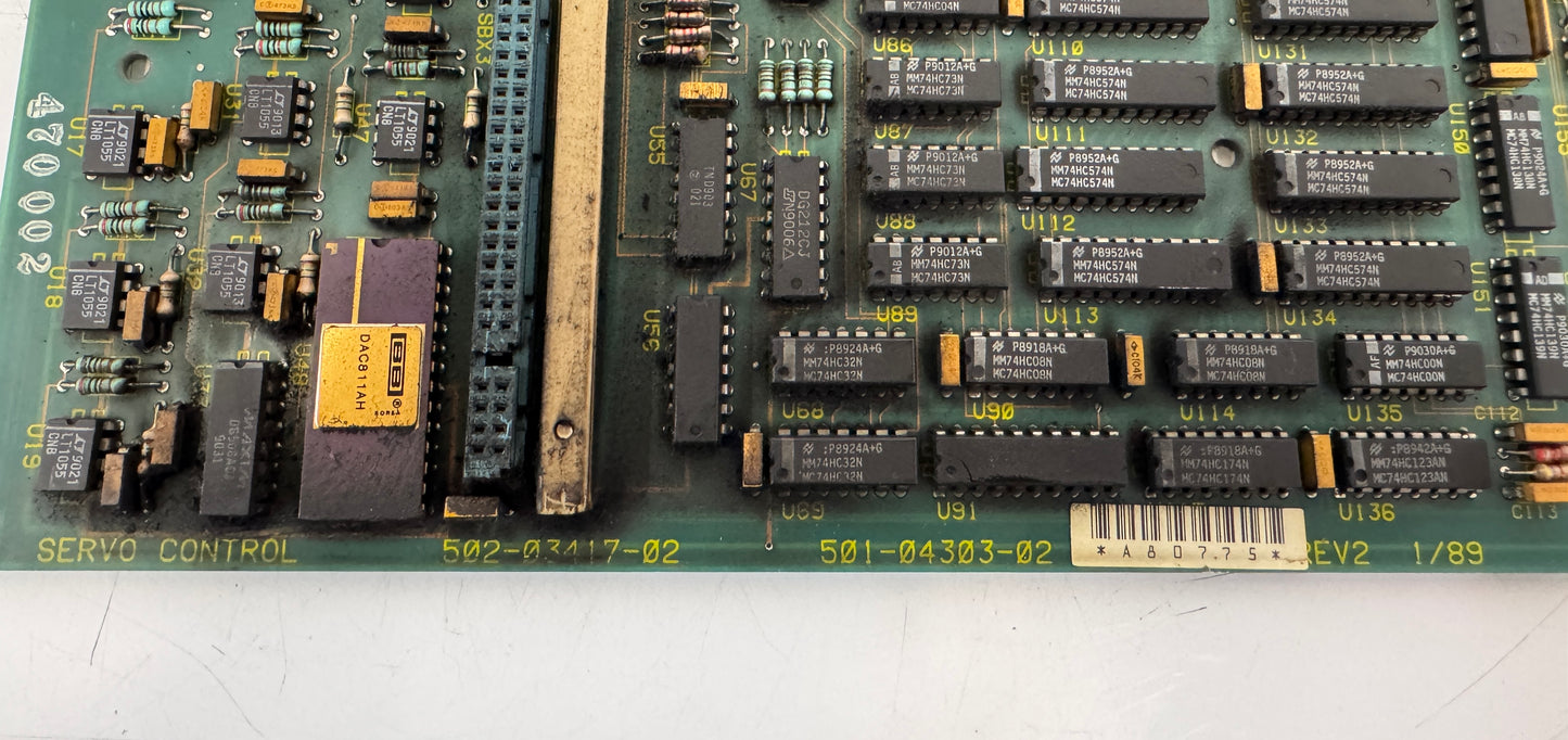Bridgeport Servo Control Board 501-04303-02