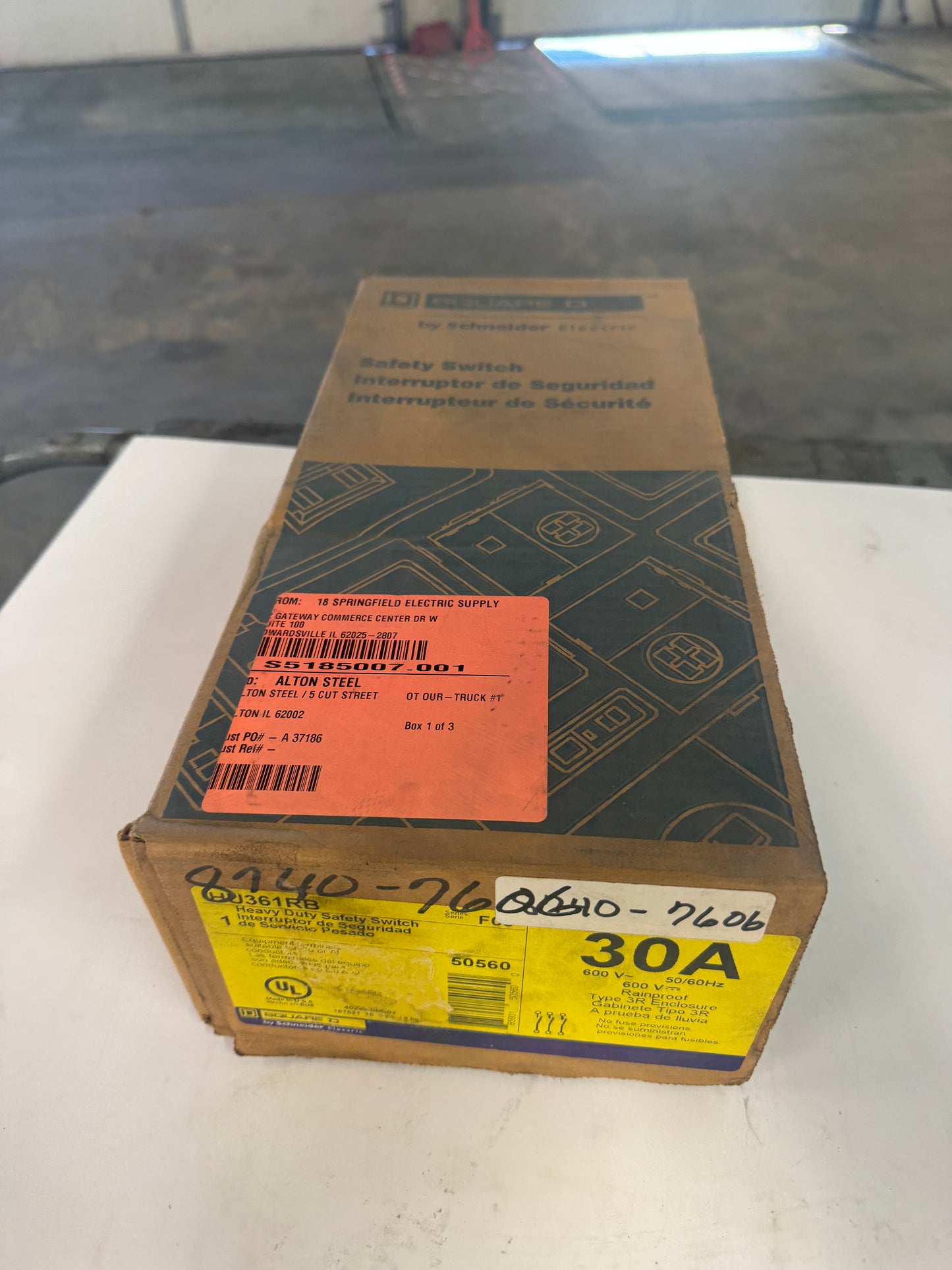 Square D Heavy Duty Safety Switch HU361RB 600V