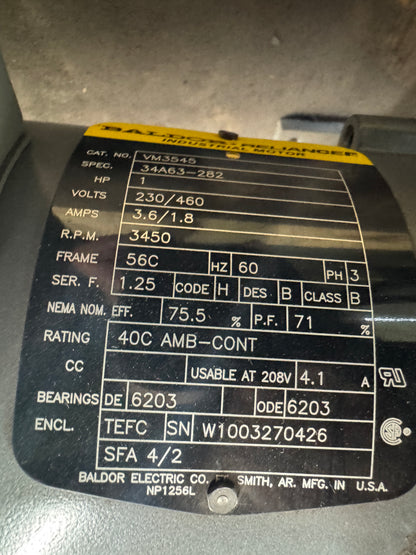 Baldor Electric Centrifugal Blower Model 1000A