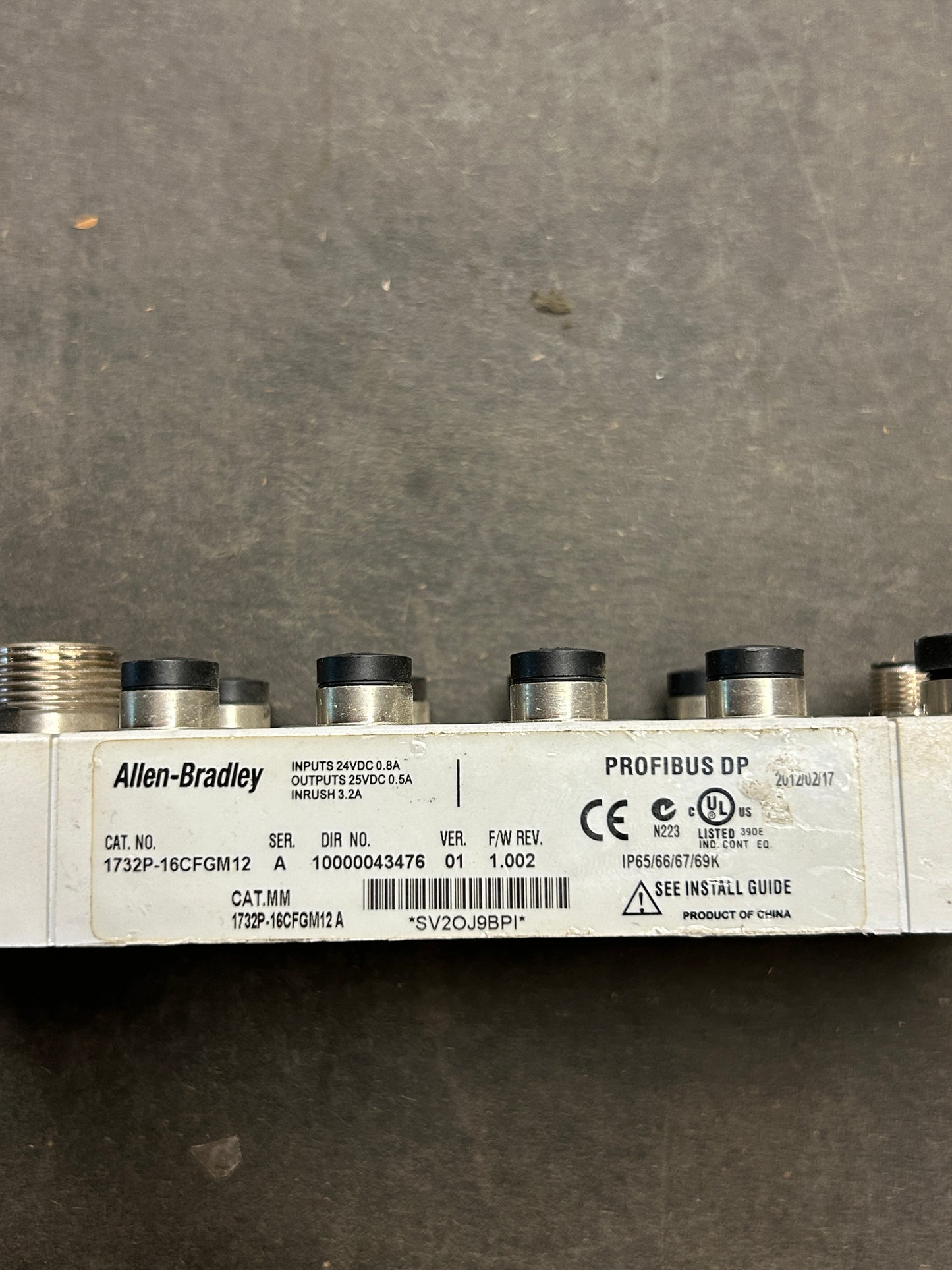 Allen-Bradley ArmorBlock I/O Module 1732P-16CFGM12 Series A 24 VDC