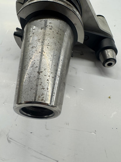 Big Daishowa Right Angle Head BCV50-AG90/NBS10-215 | CAT50 | NBS10 Collet Chuck Output, 6,000 RPM Max | Orientation: Radial | Coolant Through