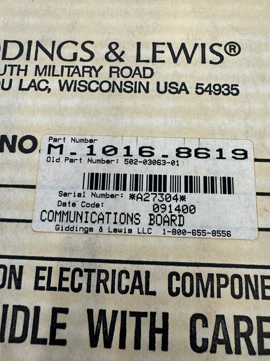 Giddings & Lewis Communications Board M-1016.8619