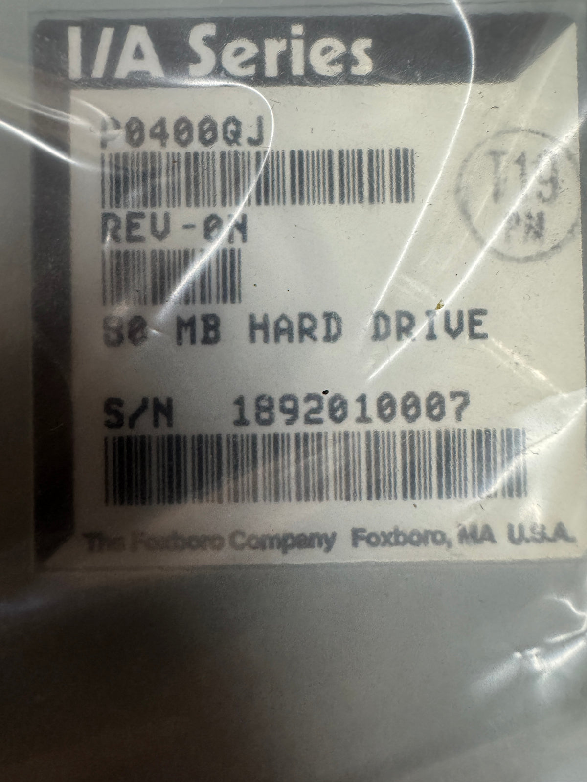 Foxboro P0400QJ I/A Series 80 MB Hard Drive Module Open Box - Unused