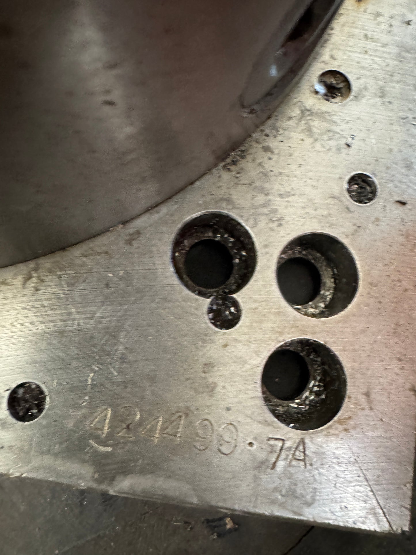3-Jaw Self-Centering Lathe Chuck with Square Adapter Plate 424499-7A | 10 In. Dia. Chuck, Approx. 4 In. Bore