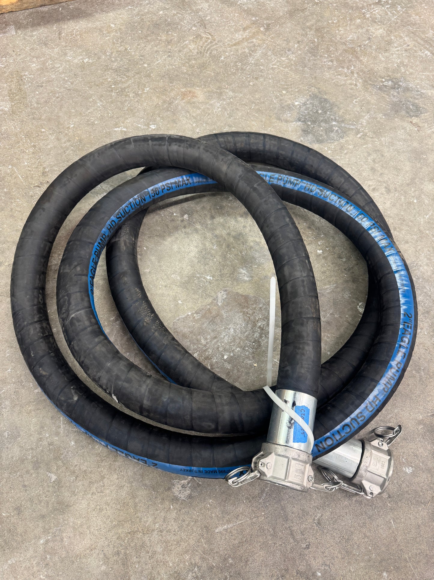 JGB Enterprises Suction Hose Assembly 2" Eagle Pump 2 In. Cam And Groove, SS316 Coupler 150 PSI Max