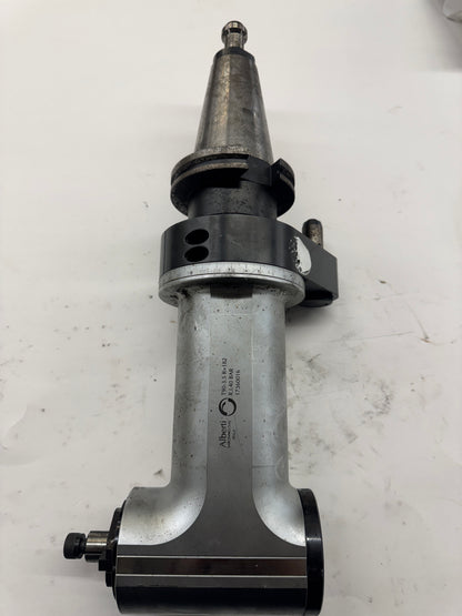 Alberti Right Angle Head T90-3.5R-182 / 4013455P-150 | CAT40 | 4000 RPM Max, Internal Coolant | Orientation: Radial | Coolant Through
