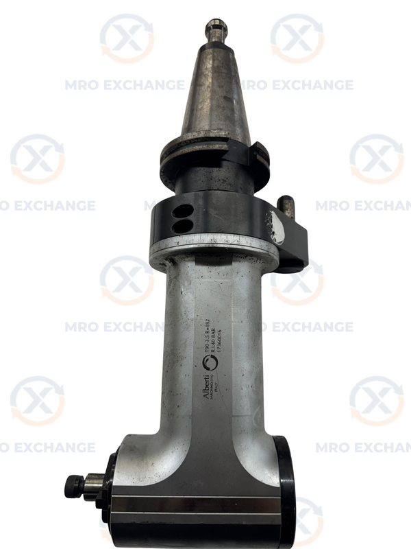Alberti T90-3.5R-182 / 4013455P-150 Right Angle Head CAT40 4000 RPM Max Internal Coolant Radial