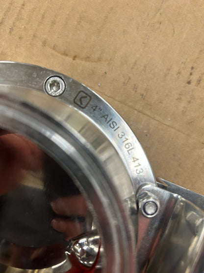 Cipriani Harrison Sanitary Butterfly Valve 9C440/09/21 4 In. Tri-Clamp
