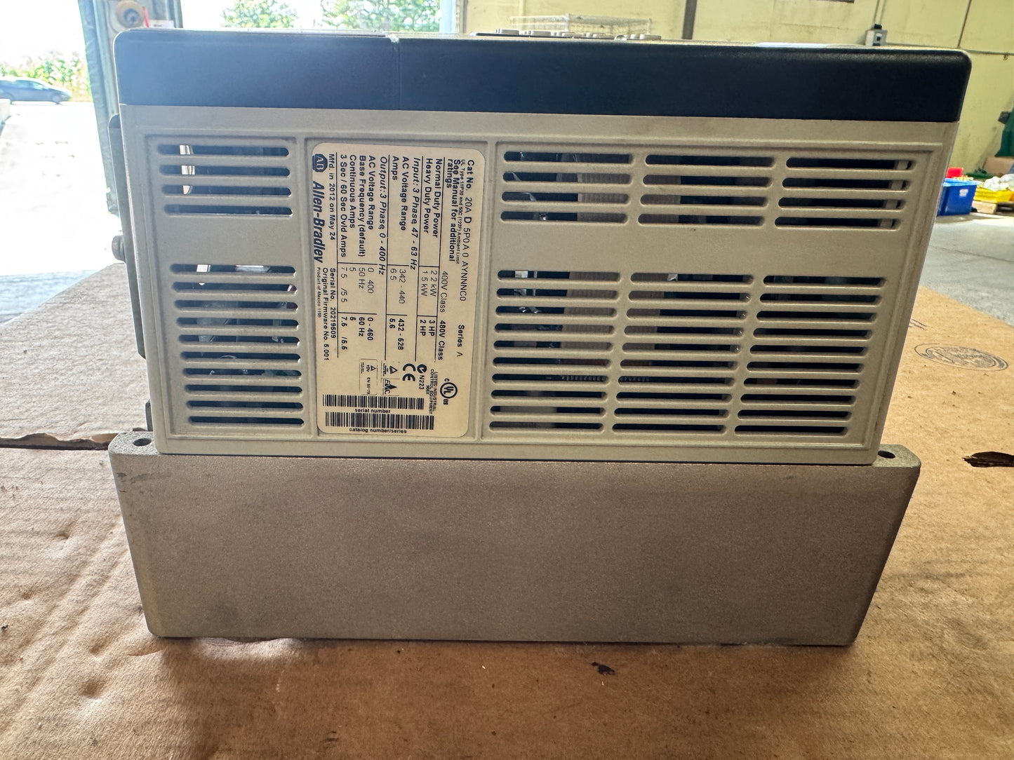 Allen-Bradley 20AD5P0A0AYNNNC0 Variable Frequency Drive 480V AC 3-Phase Untested Surplus 01426