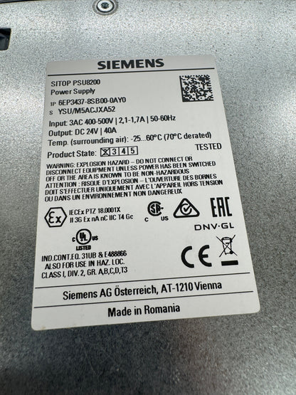 Siemens Power Supply 6EP3437-8SB00-0AY0 m01046
