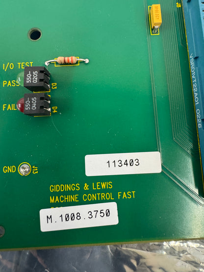 Giddings & Lewis LLC Machine Control Board M.1008.3750