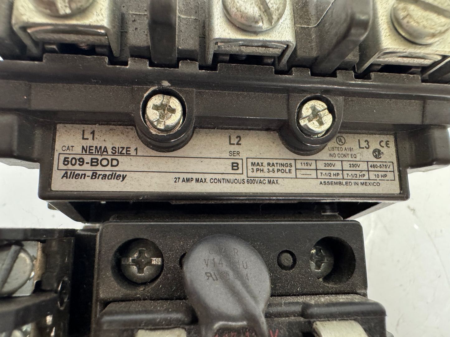 Allen-Bradley Motor Starter 509-BOD