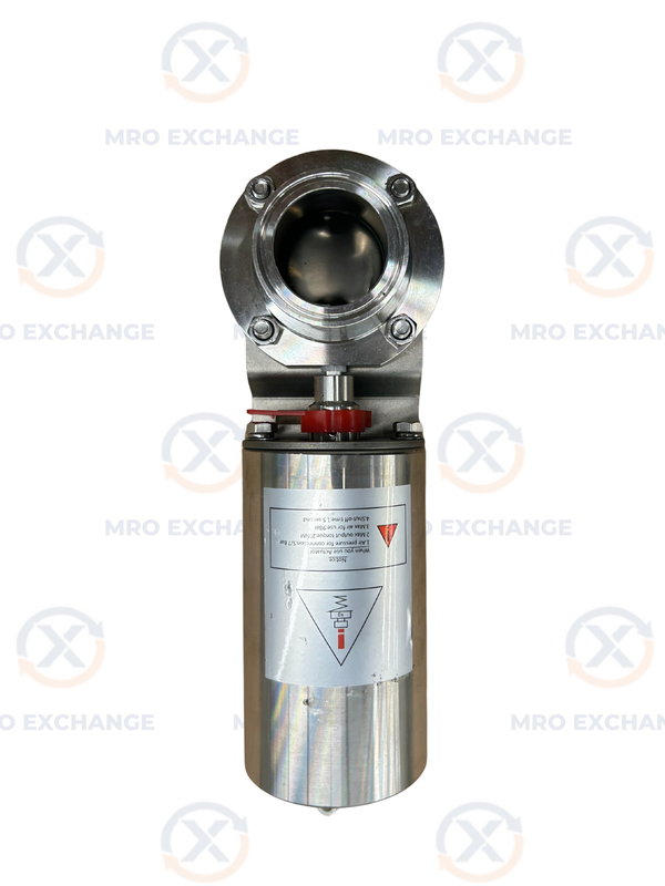 Adamant AV-1PC-2VNC-304-S Sanitary Pneumatic Butterfly Valve 2 in Tri-Clamp 145 PSI