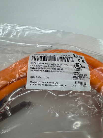 B&R Automation ACOPOSmulti Motor Cable 8BCM0005.1111A-0 5 m, 4 x 1.5 mm2 + 2 x 2 x 0.75 mm2, 8-Pin SpeedTec