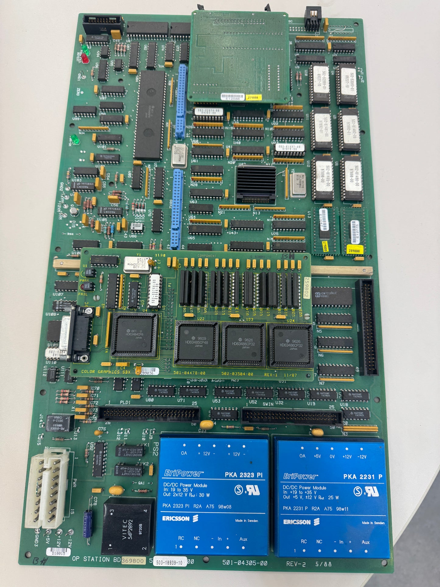Giddings Lewis 501-04305-00 Operator Station PCB Color Graphics Control Board CNC Used Surplus