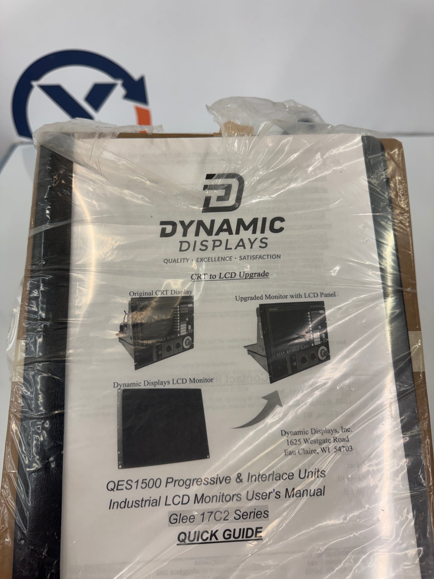 Dynamic Displays QES1512-081-Rev-S-C2 100 to 240 VAC Industrial LCD Replacement Monitor BRAND NEW