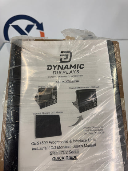 Dynamic Displays QES1512-081-Rev-S-C2 100 to 240 VAC Industrial LCD Replacement Monitor BRAND NEW