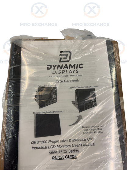 Dynamic Displays QES1512-081-Rev-S-C2 100 to 240 VAC Industrial LCD Replacement Monitor BRAND NEW