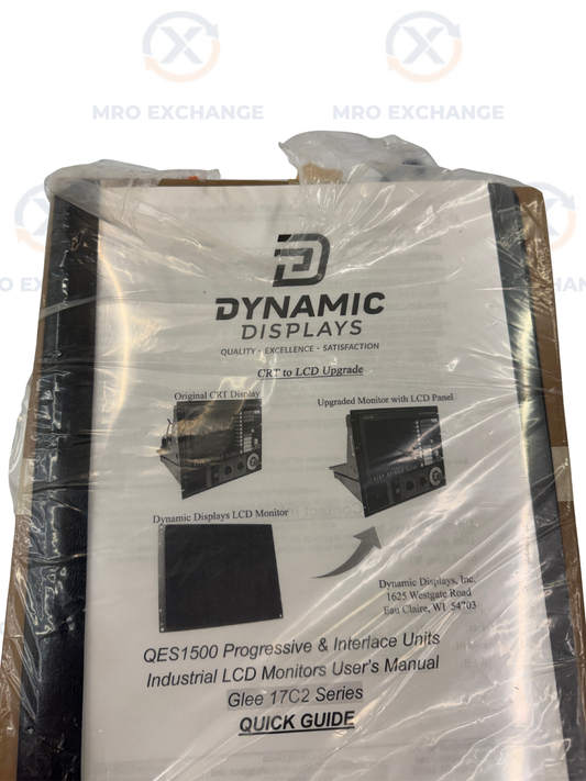 Dynamic Displays QES1512-081-Rev-S-C2 100 to 240 VAC Industrial LCD Replacement Monitor BRAND NEW