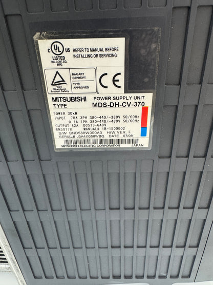 Mitsubishi MDS-DH-CV-370 380 to 440V AC, 3 Phase Power Supply Unit