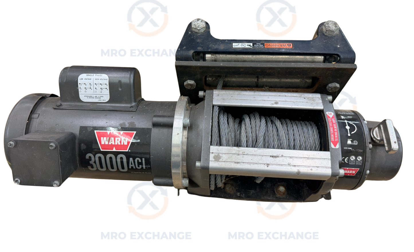 WARN Industries 93000 (3000 ACI) 3,000 Lb 0.75 HP Electric 115/230V Industrial Winch