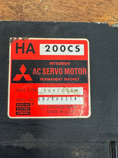 Mitsubishi AC Servo Motor HA200CS- 4 kW 2000 RPM