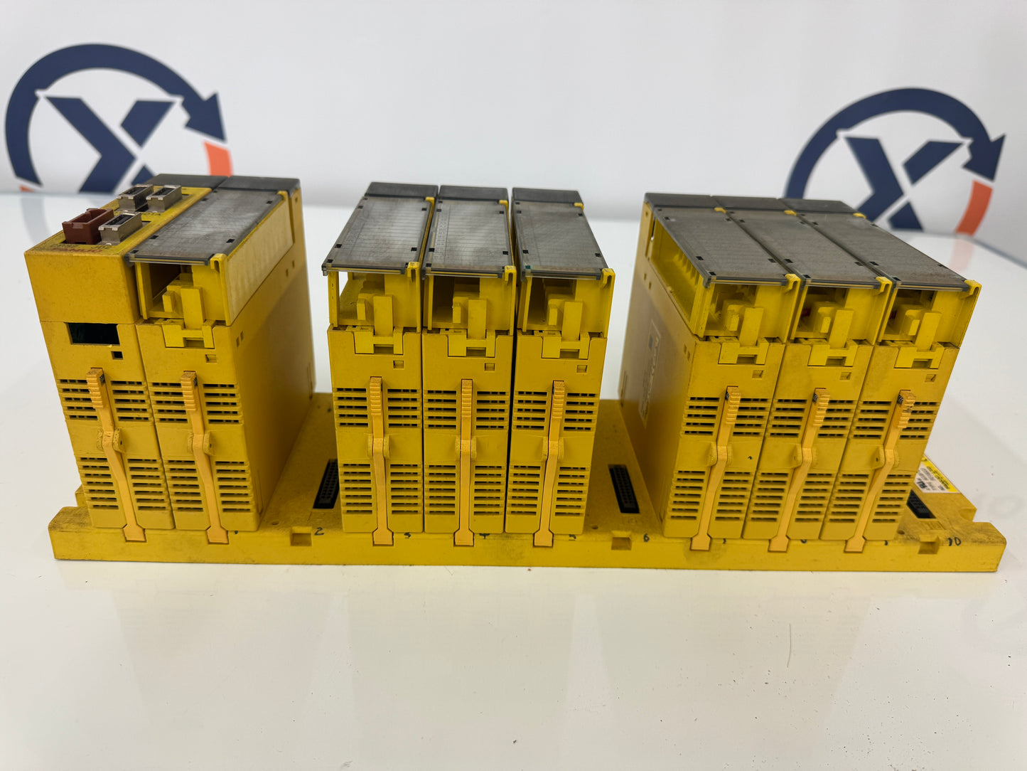 Fanuc A03B-0819-C001 10 Slot I/O Rack Assembly with A03B-0819 series modules 24V DC