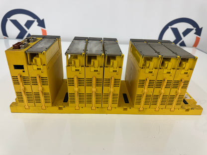 Fanuc A03B-0819-C001 10 Slot I/O Rack Assembly with A03B-0819 series modules 24V DC