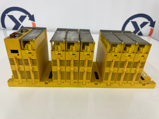 Fanuc A03B-0819-C001 10 Slot I/O Rack Assembly with A03B-0819 series modules 24V DC