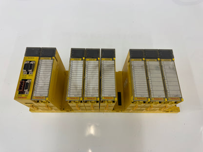 Fanuc A03B-0819-C001 10 Slot I/O Rack Assembly with A03B-0819 series modules 24V DC
