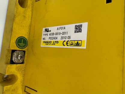 Fanuc A03B-0819-C001 10 Slot I/O Rack Assembly with A03B-0819 series modules 24V DC