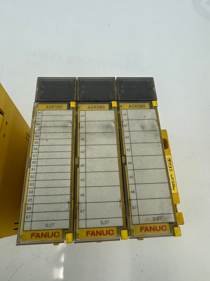 Fanuc A03B-0819-C001 10 Slot I/O Rack Assembly with A03B-0819 series modules 24V DC