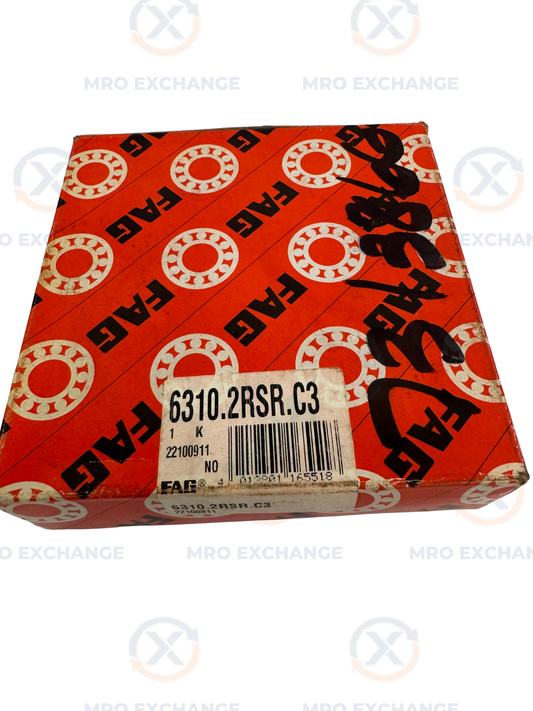 FAG 6310.2RSR.C3 Deep Groove Ball Bearing – 50mm ID x 110mm OD x 27mm Width – New m00169