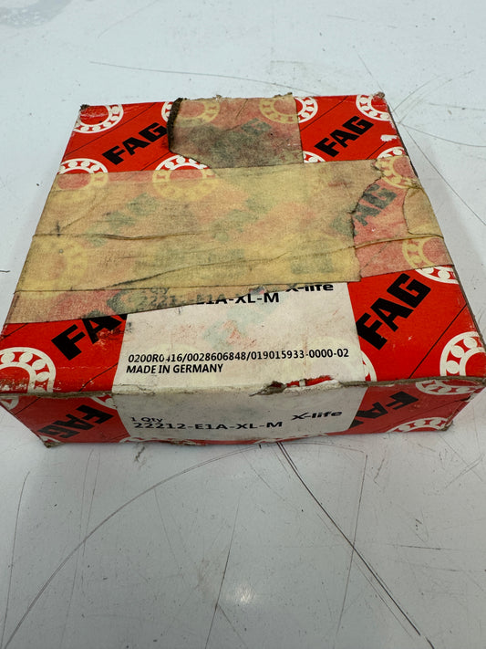 FAG 22212-E1A-XL-M Spherical Roller Bearing – 60mm ID x 110mm OD x 28mm Width – New m00170