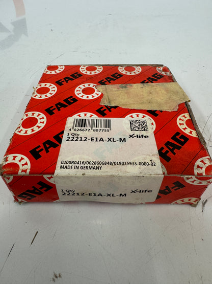 FAG 22212-E1A-XL-M Spherical Roller Bearing – 60mm ID x 110mm OD x 28mm Width – New m00171