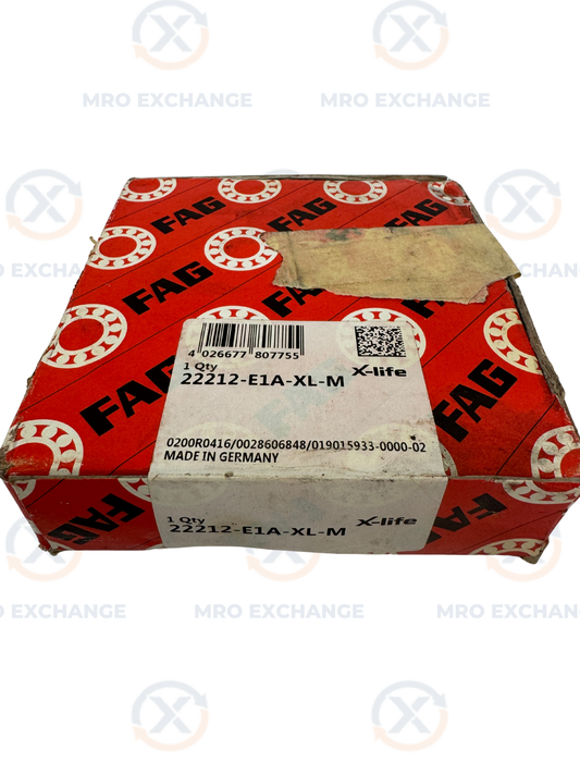 FAG 22212-E1A-XL-M Spherical Roller Bearing – 60mm ID x 110mm OD x 28mm Width – New m00171