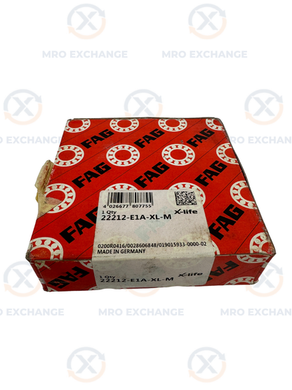 FAG 22212-E1A-XL-M Spherical Roller Bearing – 60mm ID x 110mm OD x 28mm Width – New