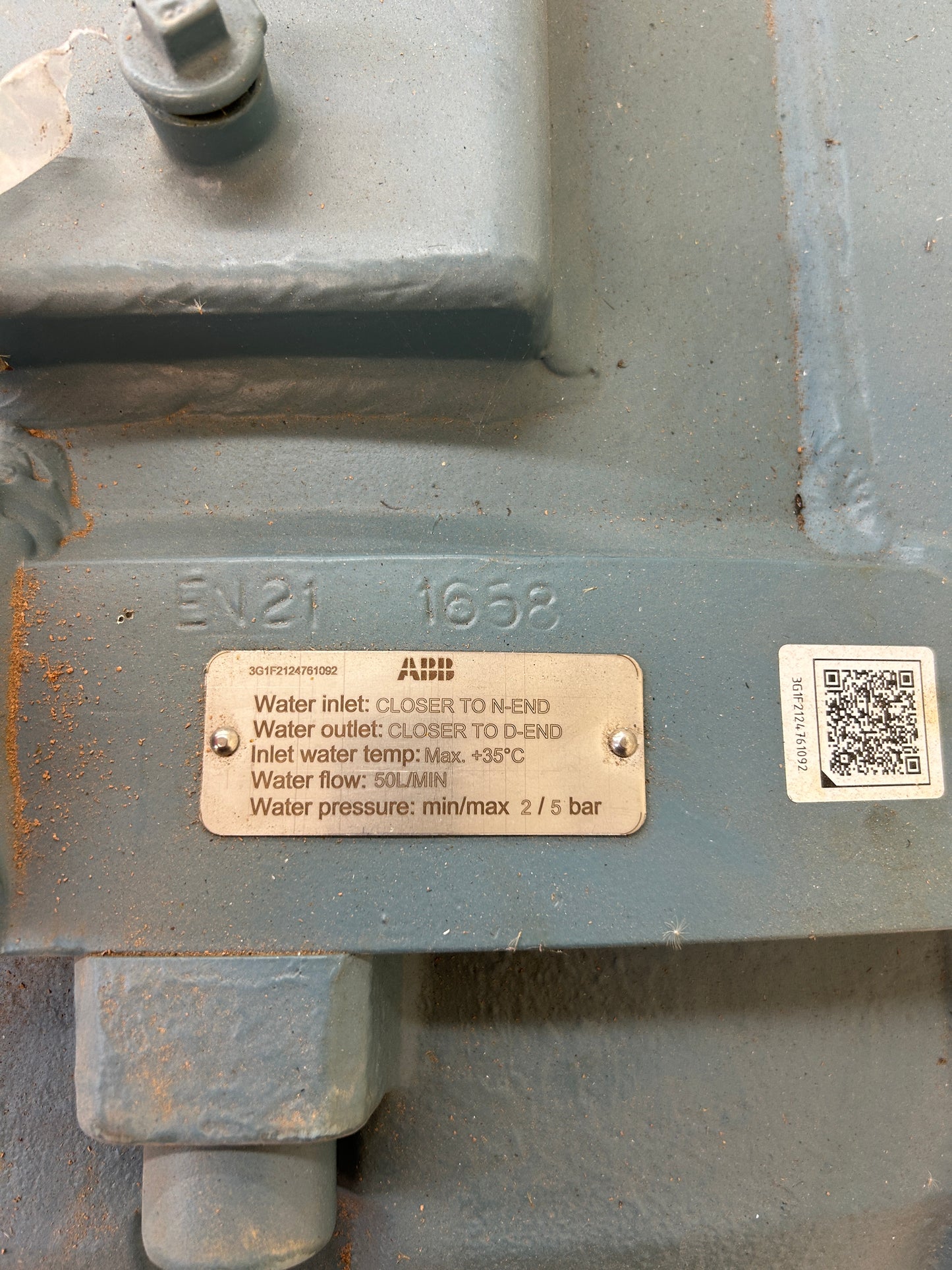 ABB 3GLP453510-RDG AC Motor 800 kW 460V 1494 RPM Horizontal Mounting (IMB3 / IM1001) Year 2021