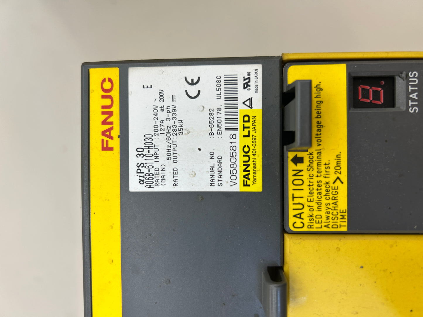 FANUC A06B-6110-H030 200 to 240V AC 3 Phase Input, Alpha i Power Supply Module