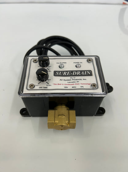 Air System Products SD11-Y Electronic Timer Condensate Drain Valve – 120V, 275 PSI, 1/4 In. NPT Inlet, 1/2 In. NPT Outlet