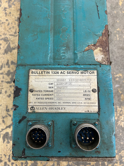 Allen-Bradley 1326-APB2E Servo Motor 7 HP 3000 RPM