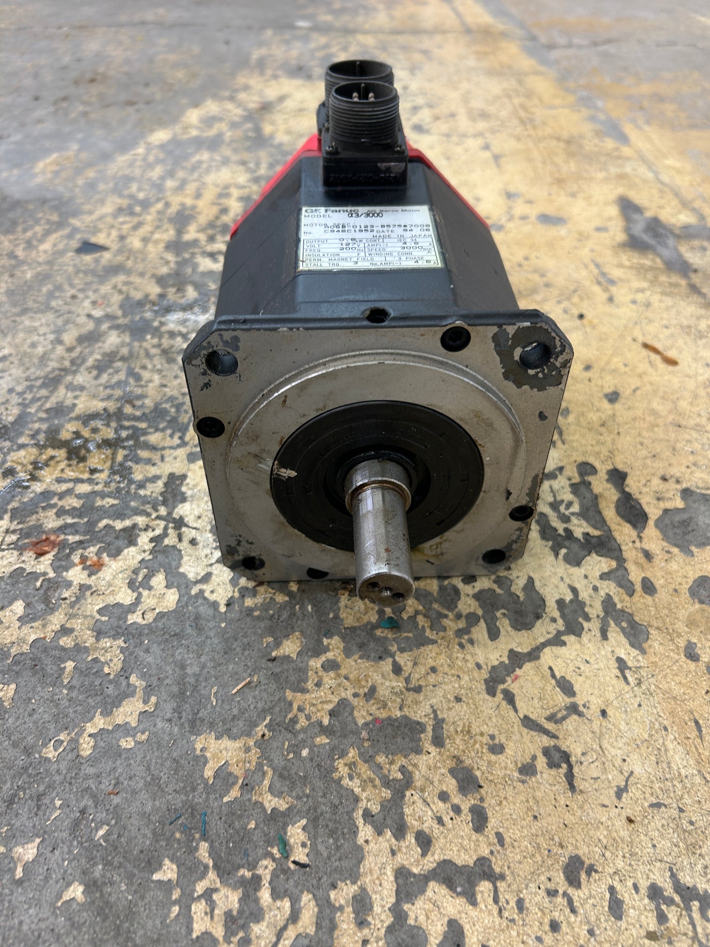 GE Fanuc A06B-0123-B575#7008 AC Servo Motor 1 HP 3000 RPM