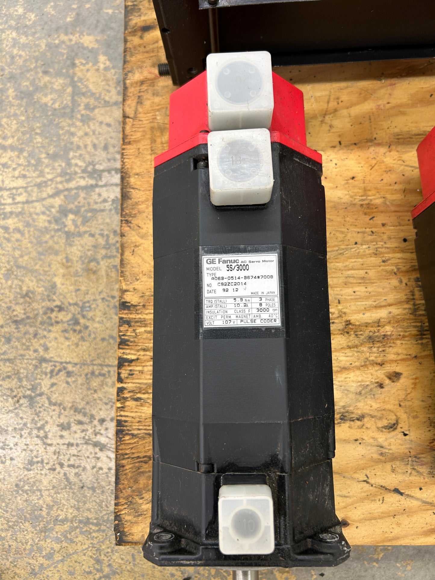 GE Fanuc A06B-0514-B674#7008 AC Servo Motor 2.5 HP 3000 RPM