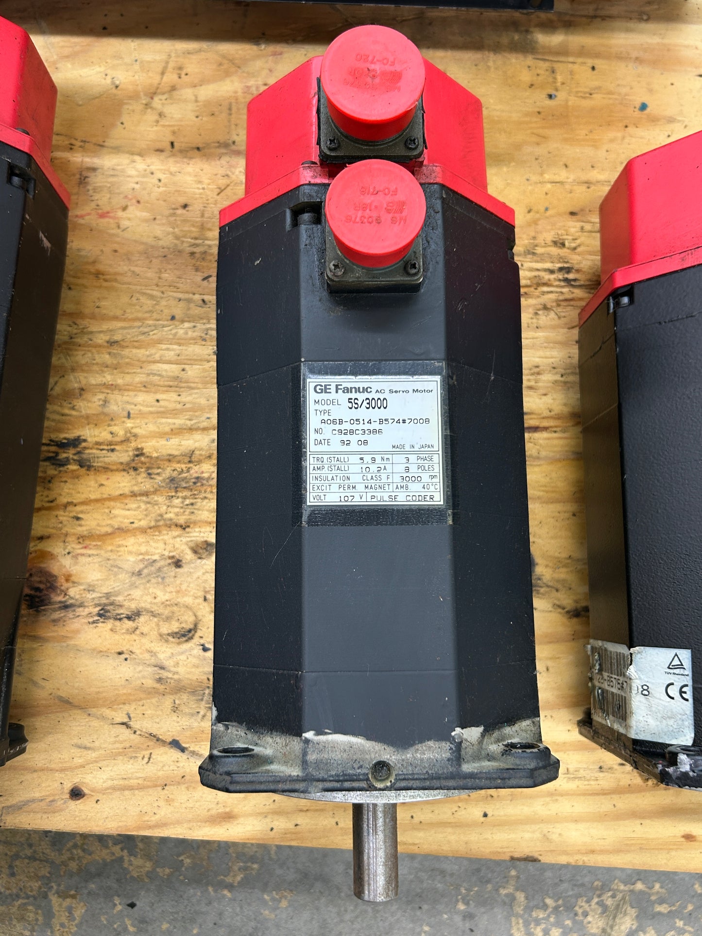 GE Fanuc A06B-0514-B574#7008 Model 5S/3000 AC Servo Motor 2.5 HP 3000 RPM