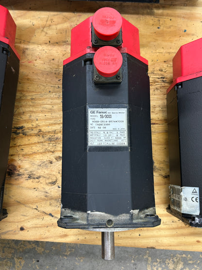 GE Fanuc A06B-0514-B574#7008 Model 5S/3000 AC Servo Motor 2.5 HP 3000 RPM