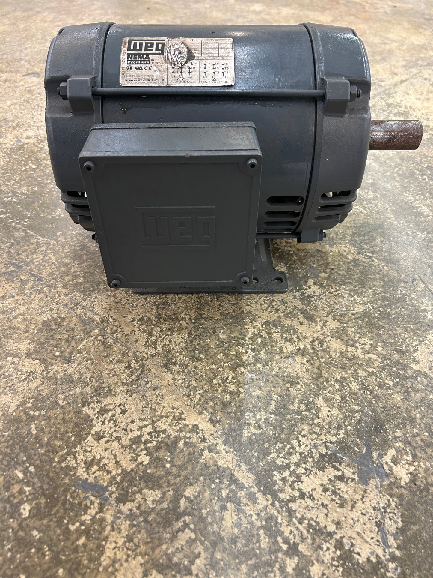 WEG AC Motor 00318OT3E182T - 3 HP 1800 RPM